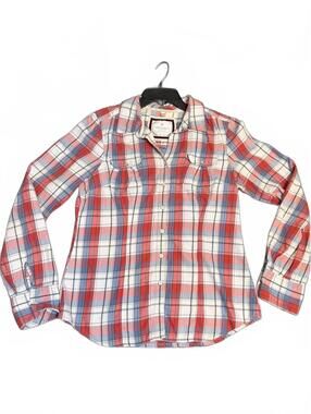 Vintage Y2K American Eagle Outfitters Women's Plaid Button-Up Shirt Size 12